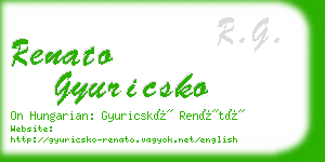 renato gyuricsko business card